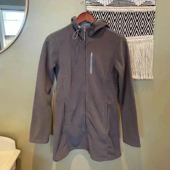 ATHLETA SWARA GRAY FLEECE JACKET XS - Picture 1 of 5